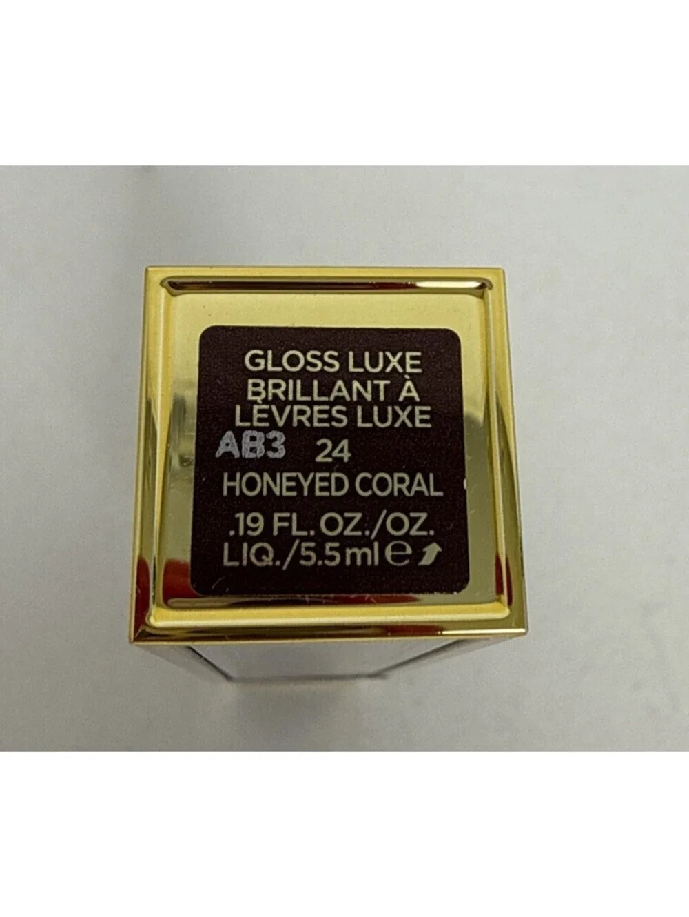 Tom Ford Gloss Luxe Lip Gloss 24 Honeyed Coral Shine Glitter 0.19 fl oz CJ200